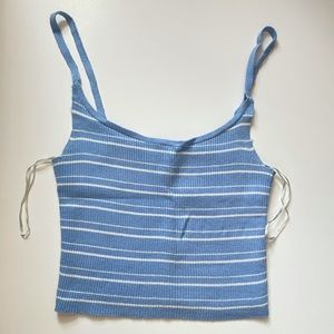 Blue cami knitted top